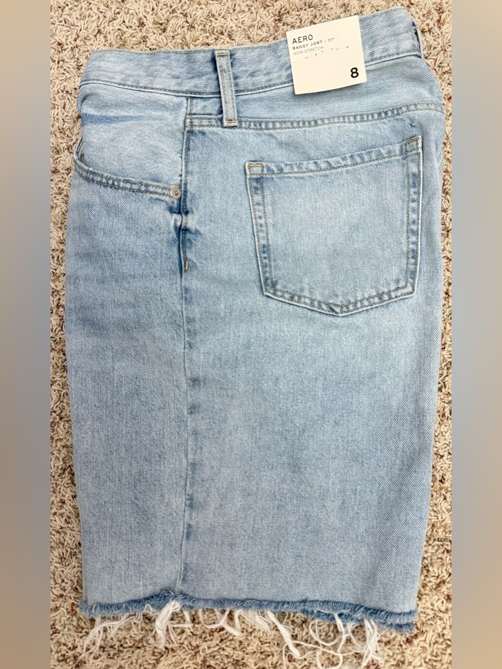 Women’s Aero Baggy Jort Shorts Light Wash Non Stretch Loose Fit AÉROPOSTALE 8
